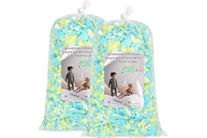 Garifon Bean Bag Filler, 12lbs Shredded Memory Foam Filling, Bean Bag Chair Filling Stuffing, Bean Bag Refill Insert, Punching Bag Filler, Pillow Filler Stuffing for Stuffed Animals/Arts Crafts(Multi)
