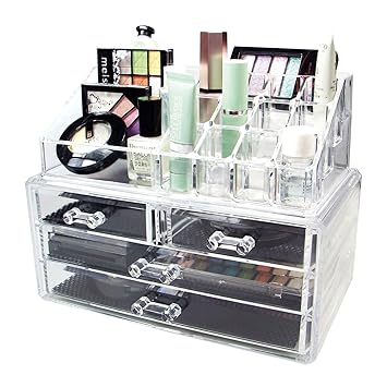 Taylor Brown Clear Acrylic Makeup Organiser Storage Stand For