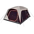 Coleman Skylodge Camping Tent 8/10/12 Person Weatherproof Family Tent with Convertible Screen Room Color-Coded Poles Room Divider Rainfly and Storage Pockets Fits Multiple Queen-Sized Airbeds