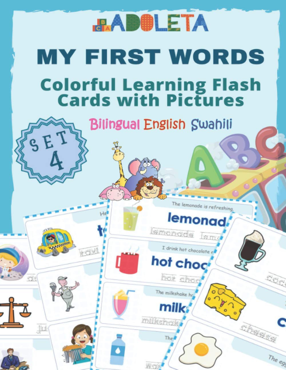 My First Words Colorful Learning Flash Cards with Pictures Bilingual
