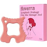 floverra Lymphatic Drainage Ceramic Gua Sha Massage Tool, Korean Face and Body guasha, Portable and Lightweight Scraping Tool