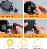 WELHAEPI IP68 3-Way Outdoor Junction Box Y-Type Cable Connector 4-15mm view 3