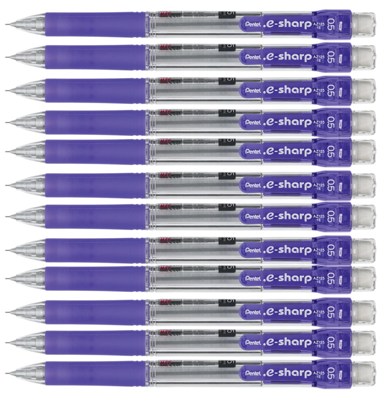 Pentel 0.5 mm E Pencil - Violet (Pack of 12)