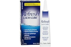 REFRESH LACRILUBE Lubricating Ophtalmic Ointment, Preservative-Free, Dry Eye Relief, 3.5g