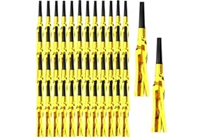 120 Pcs Gold Glitter Fringed Party Noisemakers, Reusable Party Blowers Squawkers for New Year/Birthday/Wedding Party Supplies