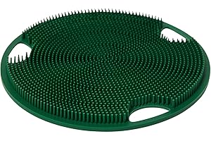 Boie USA Flat Body Scrubber - Hygienic, Exfoliating Loofah Alternative - Feels Like Silicone Scrubber Gentle on Sensitive Skin, Hypoallergenic, BPA- & Latex-Free, Made in The USA (Forest Green)