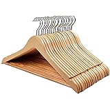 HOUSE DAY 20 Pack Wooden Suit Hanger Wooden Clothes Hanger Smooth Finish Solid Wooden Coat Hanger High-Grade Wooden Hangers f