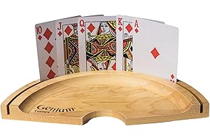 Card Holder for Playing Cards (1) | Hands Free Playing Card Holders Made from Maple Certified Wood | Fits up to 25 Cards | Id