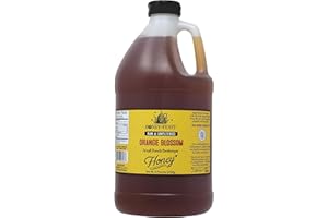 HONEY FEAST Raw Orange Blossom Honey - 6lb Bulk Honey, All Natural, Unfiltered, Unheated Honey from Oranges, Perfect for Sweetening & Baking