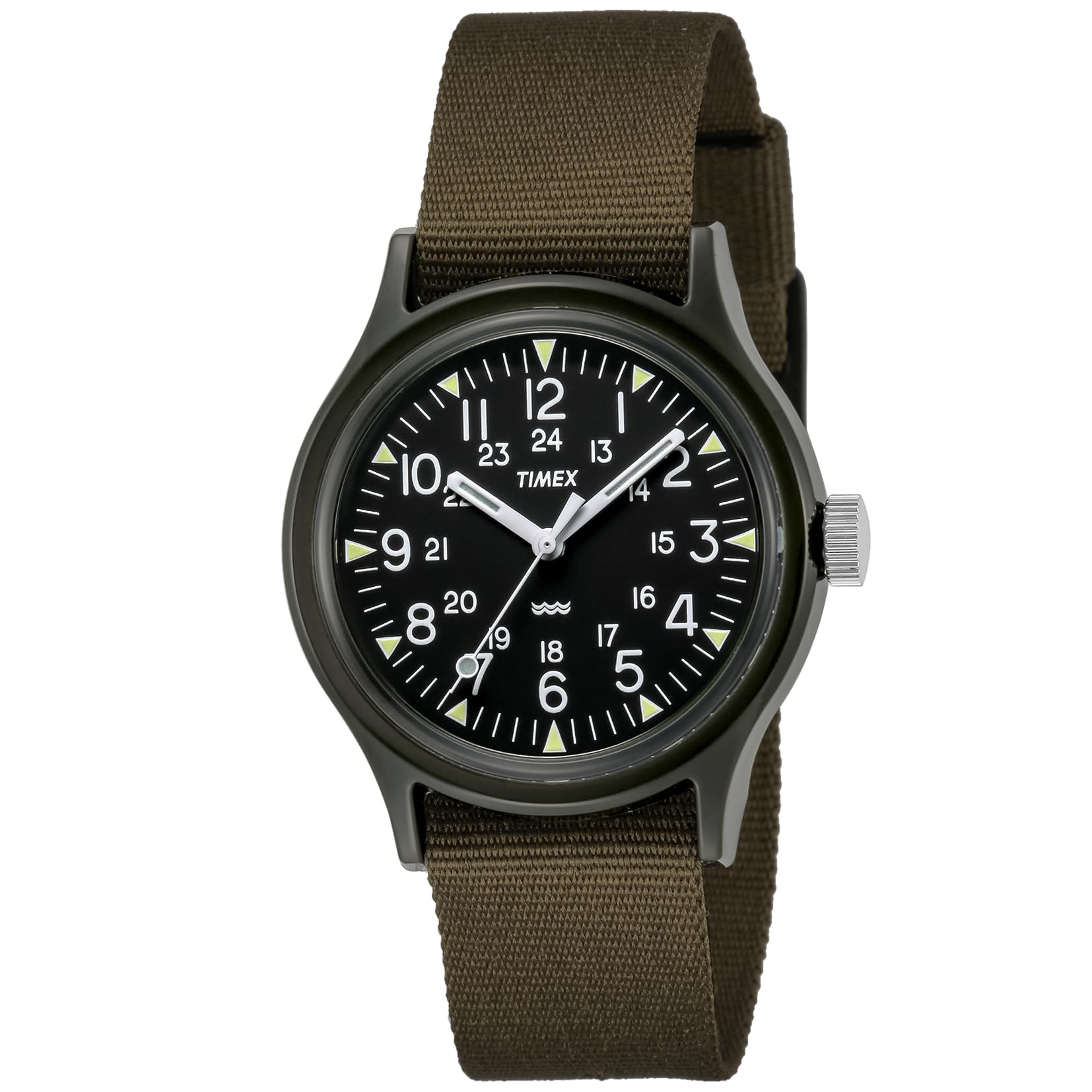 TIMEX(タイメックス) TIMEX Original Vietnam Camper 1.4 inches (36 mm) Black Dial Khaki Nylon Strap TW 2 P 88400.