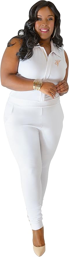 plus size all white jumpsuits