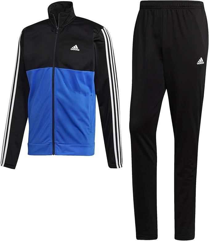 adidas 3 stripe basic poly tracksuit mens