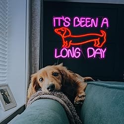 LIUOZHTEA Dimmable Dog Neon Sign Pink It’s Been A