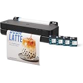 HP DesignJet T210 Large Format 24-inch Poster Printer, for Easy Poster &amp; CAD Printing. Includes up to 1-Year of Ink (8AG32L) - New Model