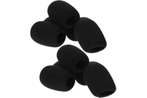 FUTUREORYY 10pcs Lapel Headset Microphone Sponge Covers Soft Mic Windscreens for Conference Speech Teaching