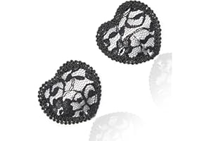 Lace Silicone Nipple Patches for Women Clubwear Heart Shape Adhesive Breast Stickers Covers Pasties Sticky Bra Adhesive Nippl