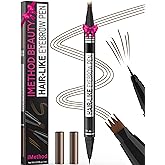 iMethod Microblading Eyebrow Pen - Eyebrow Pencil Magical 2-in-1 Dual-Ended Eye Brow Pencils for Women with 4-Fork-Tip & Ultra Precise Brush-Tip Create Natural Hair-Like Brows, Last All-Day, Brown