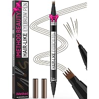 2-in-1 Augenbrauenstift & Eyeliner – Mit 4-Zinken-Spitze Für Microblading-Effekt, Wasserfest