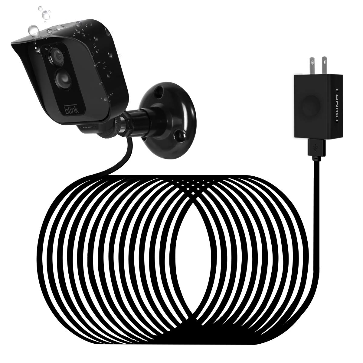 LANMU Weatherproof Outdoor Power Cable for Blink XT,Power Supply