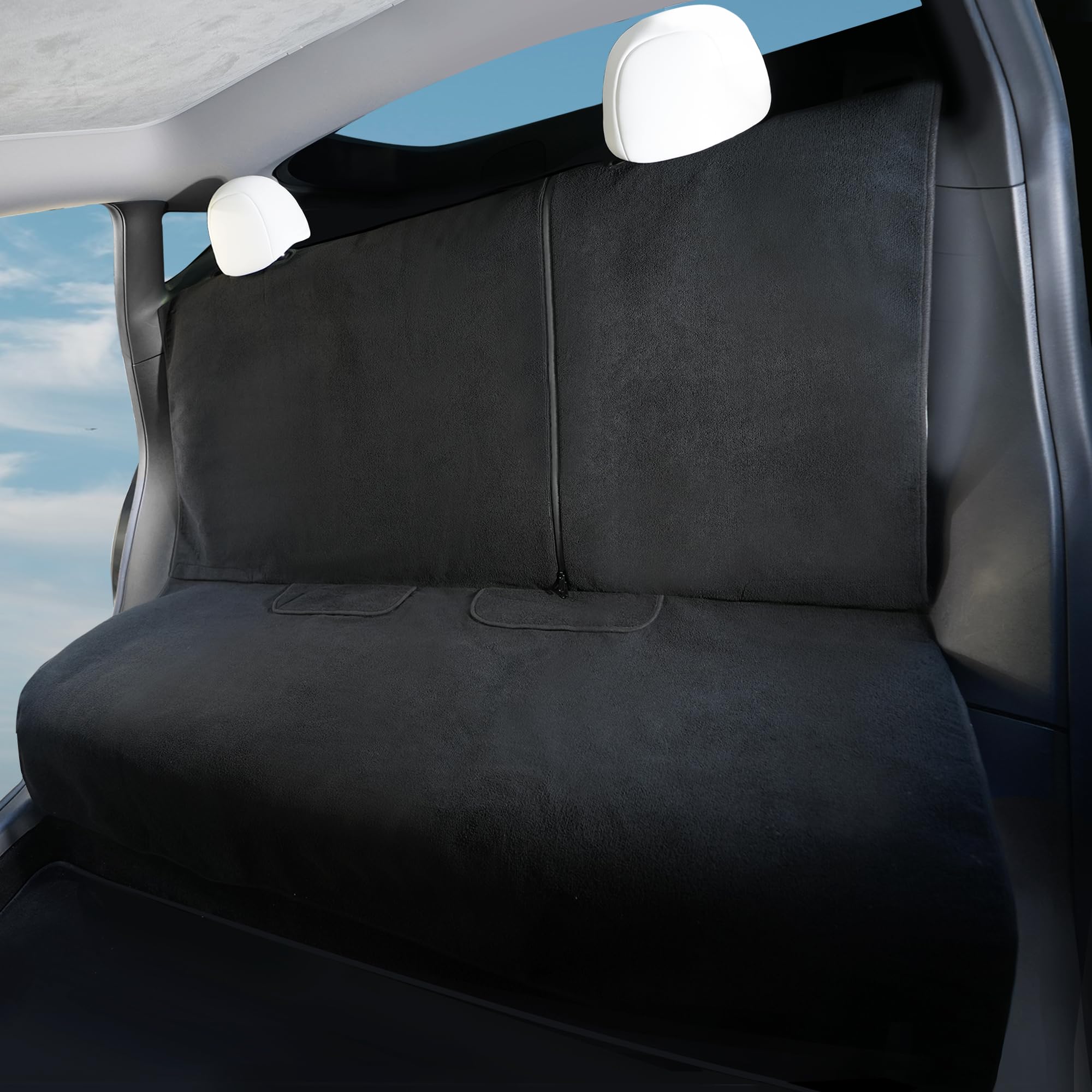 Photo 1 of Barkglo Upgraded for Tesla Model Y Juniper Rear Seat Cover Towel,Waterproof Seat Protector Seatcovers Pet and Chlid Liner Sweetproof,Non-Slip Seat Mats for Tesla Accessories 2026