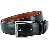 Trafalgar Men's Lorenzo 32mm Dropped Edge Leather Dress Belt