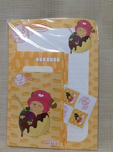 Amazon Co Jp ワンピース ご当地レターセット 大阪 One Piece チョッパー たこ焼き 便箋 便せん 手紙 てがみ 封筒 ふうとう ポストカード シール ホビー