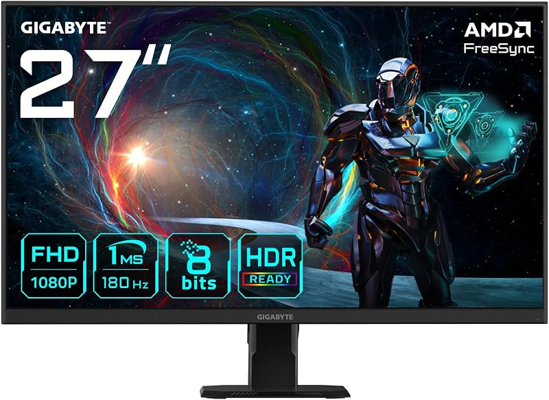 GS27F2 27" Monitor da Gioco FHD - 1920 x 1080, 240Hz, 1ms, 300 cd/m², FreeSync, HDR Ready, HDMI 2.0, Displayport 1.4