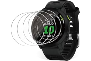 4 Pack Screen Protector for Garmin Forerunner 55 45 45S Smartwatch, Tempered Glass Screen Cover Bubble-Free