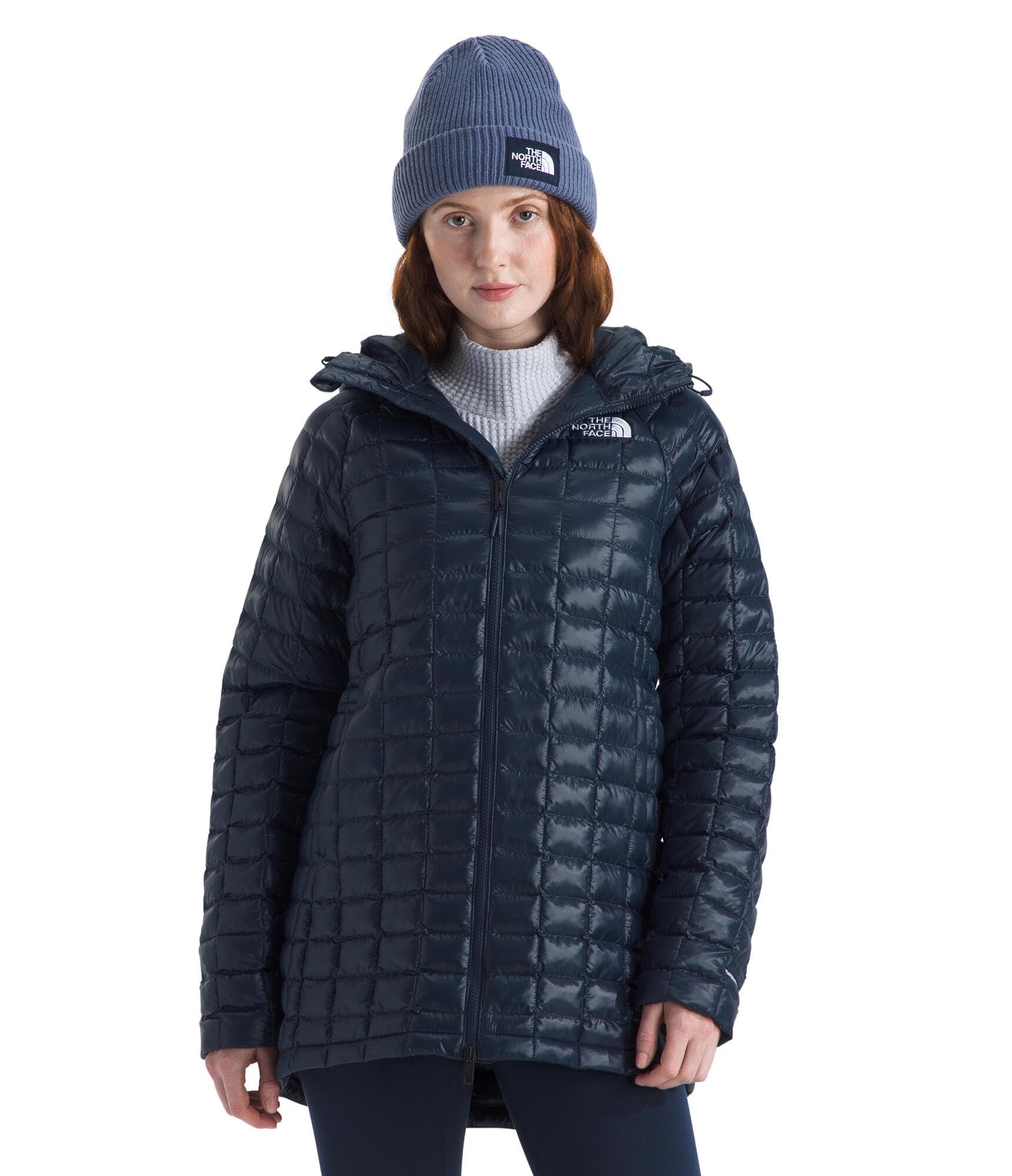 The North Face Women’s Thermoball Hooded Parka (Standard & Plus Size) | High Loft Insulation, Wind & Water Resistant, Summit Navy, 1X Plus