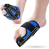 Big Toe Splint for Women & Men, Broken Big Toe Support Brace for Fracture Fixation,Sports Sprains,Injuries, with 2 Stainless Steel Plates for Day & Night - Right (Blue-Black)
