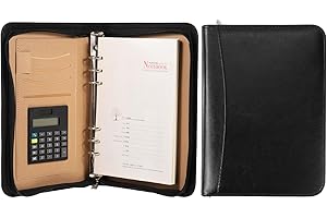 PATIKIL A5 Business Portfolio, PU Leather Padfolio Organizer Legal Document Folder Zipper Professional Clipboard Sleeve Binde