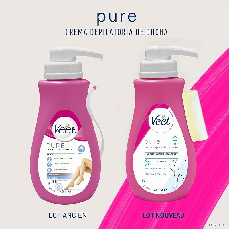 Crema Depilatoria de Ducha - con Dosificador, Piel sensible-400ml