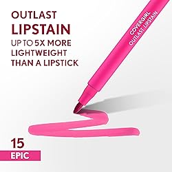 COVERGIRL Outlast, 15 Epic, Lipstain, Smooth