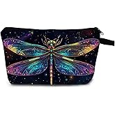 MoCaliduccious Funny Cosmetic Cosmetic Pouch with Zipper Stylish Dragonfly Makeup Bag Versatile Toiletry Organizer for Storage Traveling Organizer Pouch for Ladies Zipper Dragonfly Lovers for Present