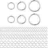 Sterling Silver Jump Rings for Jewelry Making 4mm 5mm 6mm 925 Sterling Silver Open Jump Rings for DIY（60 PCS）