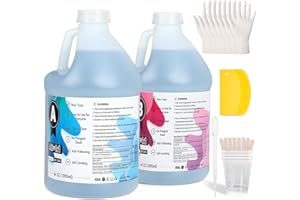 Epoxy Resin 1 Gallon - IModeur Crystal Clear Epoxy Resin Kit - No Yellowing Self-Leveling Fast Curing Casting Resin for Art Crafts, Jewelry Making, Coasters, Table Top & Resin Molds (64 OZ x 2)