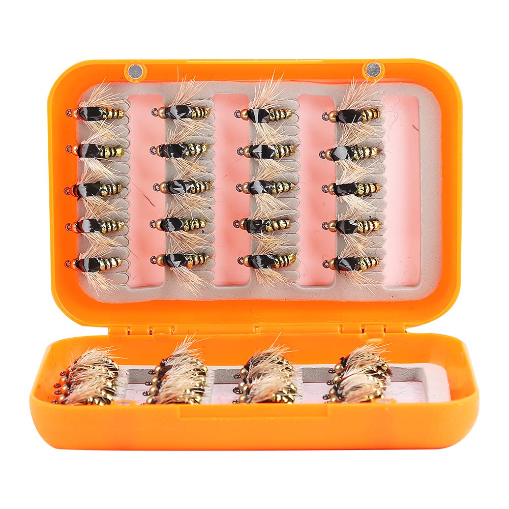 Fly Fishing Flies, 40pcs Lifelike Fly Fishing Flies Fly Fishing Kit Box Fly Fishing Lures High Simulation Fly Fly Hook With High Carbon Steel Hooks For Fishing Enthusiast