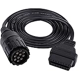 Qiilu OBD2 Diagnostic Cable for ICOM D Module Cable 10pin OBD Adapter for , Motorcycles Diagnostic Cable Tools Work with ICOM