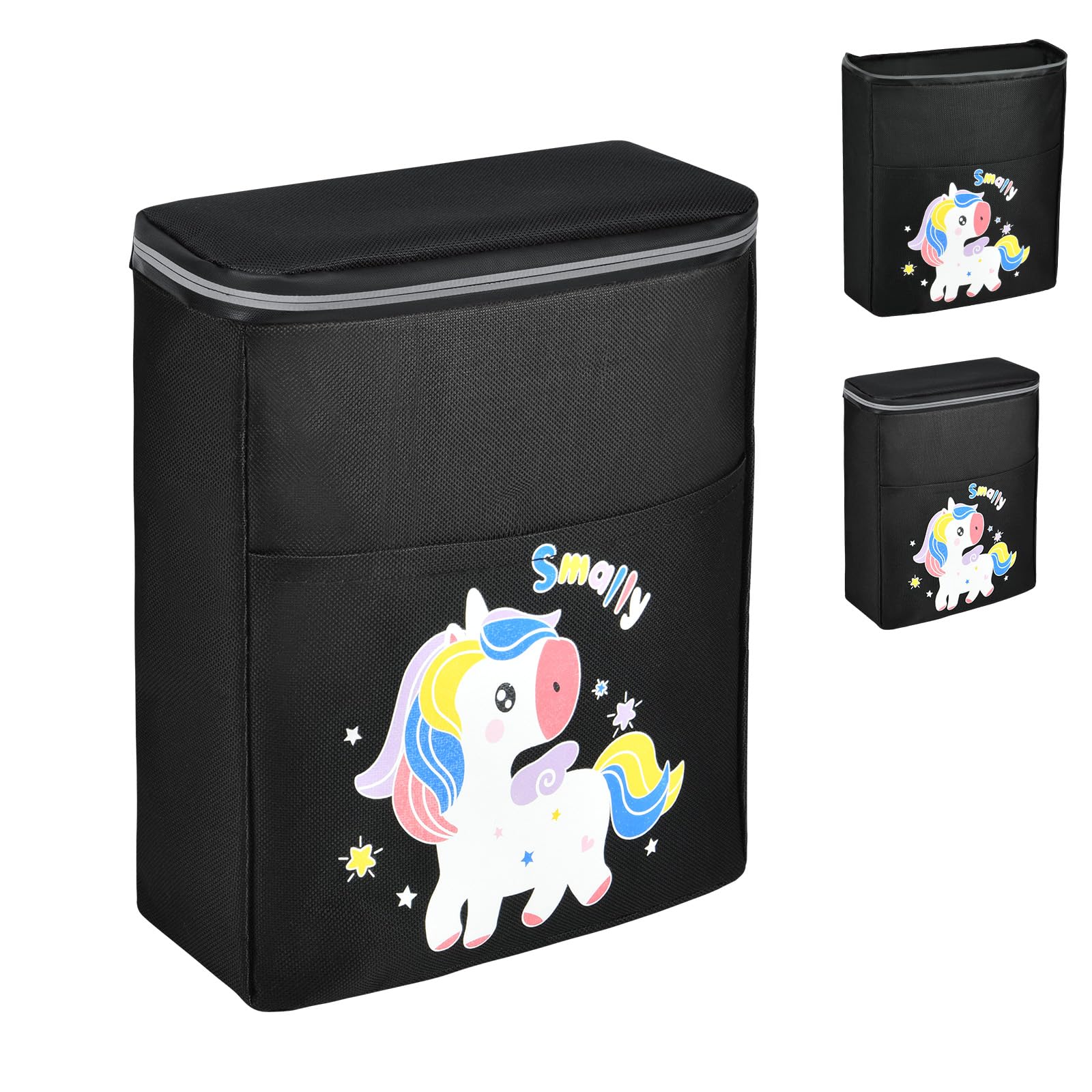 Flintronic Bike Basket Kids, Detachable Cycle Front Oxford Cloth Basket Carrier Bag, Bike Basket Removable lid, Unicorn