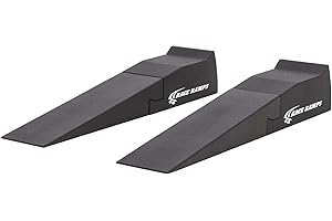 Race Ramps 2-Piece 67" XT Car Service Ramp, Tire Lift for Low Profile Vehicles, Solid High-Density Foam for Non-Skid Loading, Set of 2