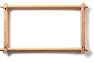 Pastel Plums Needlepoint Frame - Organic Beech Wood Embroidery Scroll - Large Quilting / Cross Stitch Lap Holder - Flexible P