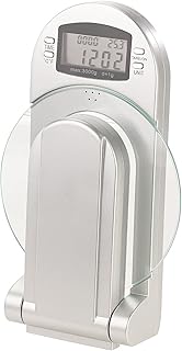 Rosenstein & Söhne Wand Küchenwaage: Digitale Küchenwaage zur Wandmontage, klappbar, Timer, 3 kg Tragkraft (Küchenwandwaage)