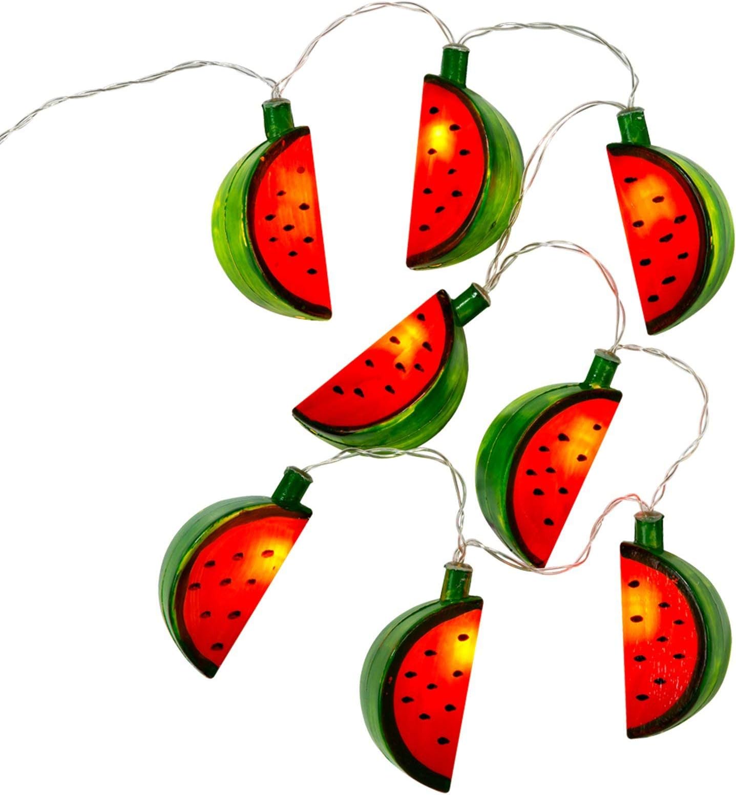 Talking Tables Allsorts Watermelon String Fairy LED Lights for Decoration, Birthday or Summer Party, 10 Melon Lights (1.5m)