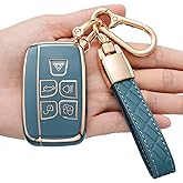 for LAND ROVER Key Fob Cover, Compatible with Range Rover Evoque Sport Velar Land Rover Discovery Jaguar F-Pace F-Type XE XF XFL XEL XJ