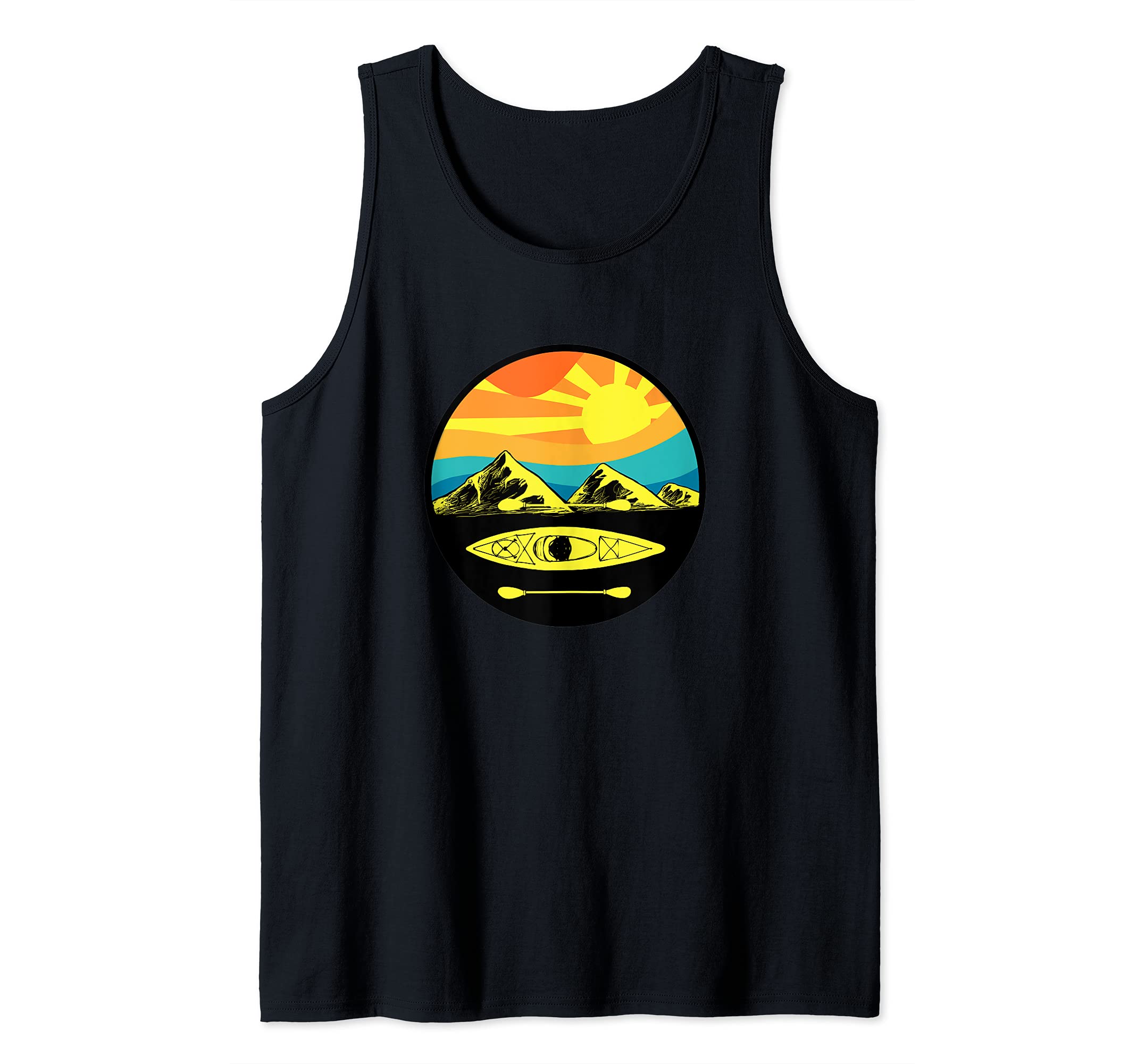 Kayak At Sunset Gift Kayaking Tank Top