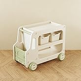 Deer COCO Toy Organizers And Storage For Kids, 2 Layers Toy Storage Cabinet Toys Organization Chest With Bins Multipurpose Toy Storage Box For Nursery, Playroom, Bedroom, Living Room(Green/No Blockes