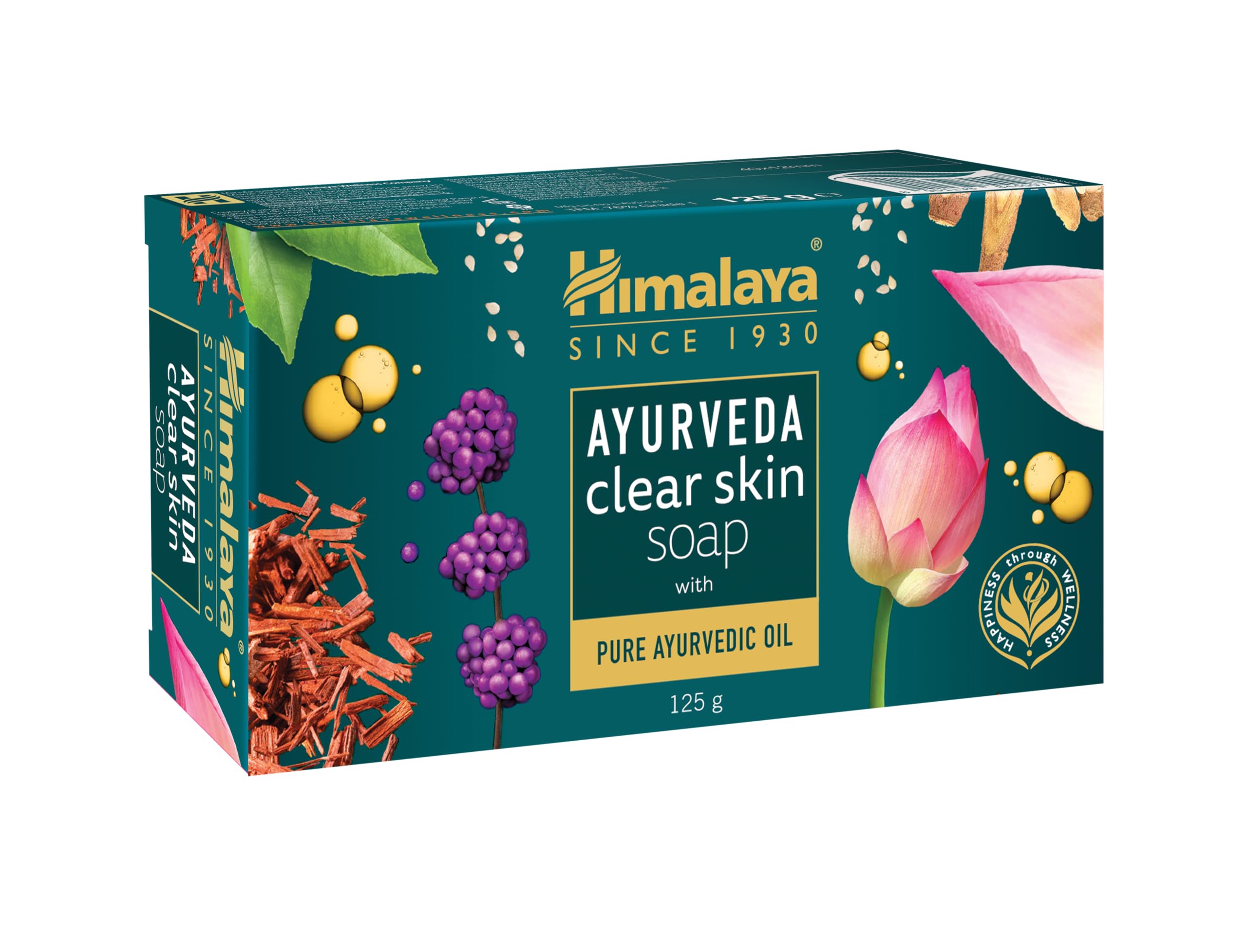 Himalaya Ayurveda Clear Skin Soap, Specially Made With Traditional Ayurvedic Oil, Infused with Herbs, 125 g