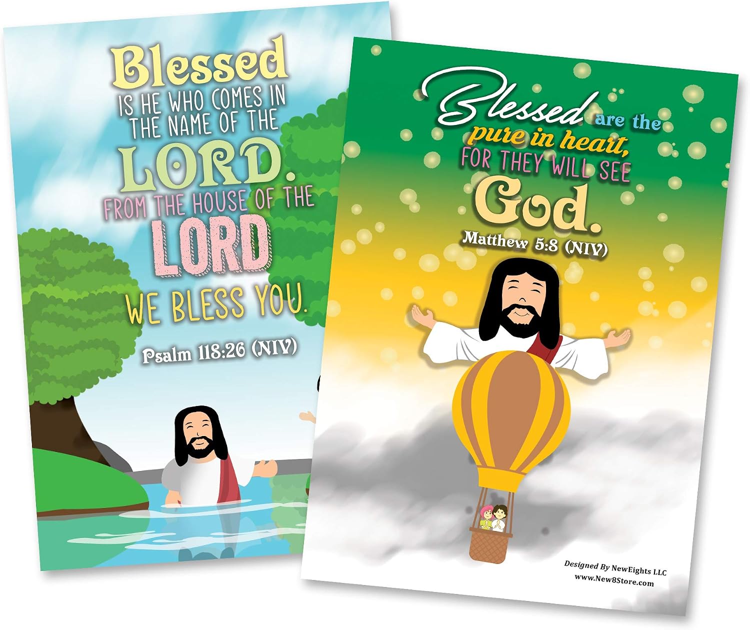 Christian God's Blessings Posters (6-Pack), Encouraging Bible Verses Poster for Men Women Teens, A3 Size - Image 5