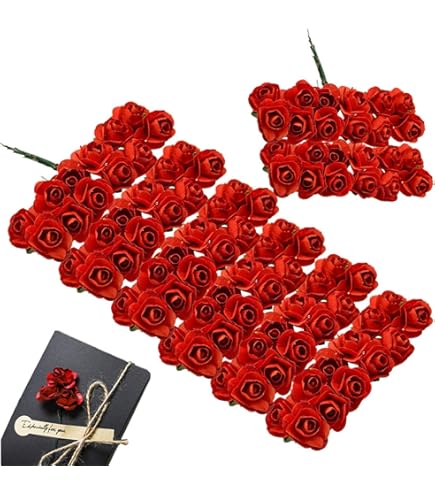 Lot De 100 Têtes De Roses Artificielles Dorées En Soie - 7,6 Cm
