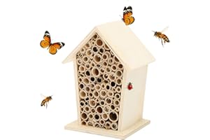 Pilipane Wooden Insect ﻿ Hotel, Insect ﻿ Home bamboos Nesting surroundings for Bees, Butterflies, Ladybugs, Garden Insect ﻿ House, Ladybug Nesting surroundings for Garden and Yard